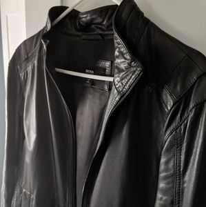 Hugo boss leather jacket